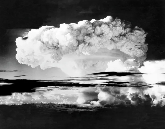 Framed Print : Atomic energy: An explosion of the H-Bomb during testing in the Marshall Islands, 1952.. Courtesy: CSU Archives  /  Everett Collection