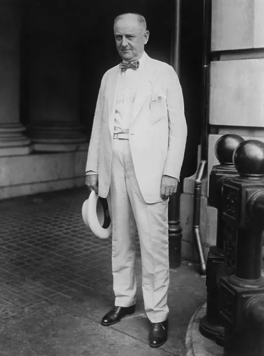 Framed Print : Attorney General Harry Daugherty after meeting with new President Calvin Coolidge. White House, Aug. 13, 1923