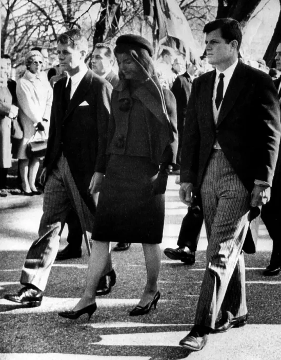 Framed Print : Attorney General Robert Kennedy, Jacqueline Kennedy and Senator Edward Kennedy walk behind President John F. Kennedy's casket, 1963. Courtesy: CSU Archives / Everett Collection Framed Print : Attorney General Robert Kennedy, Jacqueline Kennedy and Senator Edward Kennedy walk behind President John F. Kennedy's casket, 1963. Courtesy: CSU Archives / Everett Collection