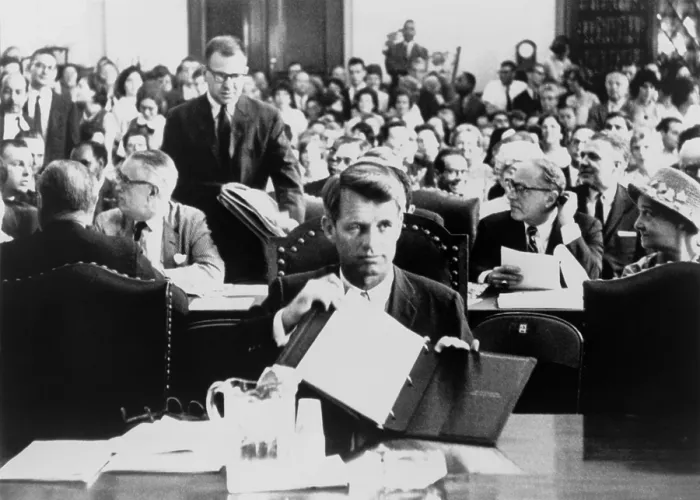 Framed Print : Attorney General Robert Kennedy testifying before the House Judiciary Committee on the Civil Rights Bill Framed Print : Attorney General Robert Kennedy testifying before the House Judiciary Committee on the Civil Rights Bill