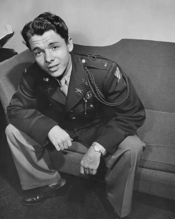 Framed Print : Audie Murphy in Army uniform, ca. 1947