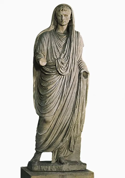 Framed Print : Augustus as Pontifex Maximus. ca. 40 BC. Roman art. Early Empire. Sculpture on marble. ITALY. Rome. National Roman Museum. AISA / Everett Collection**US SALES ONLY** Framed Print : Augustus as Pontifex Maximus. ca. 40 BC. Roman art. Early Empire. Sculpture on marble. ITALY. Rome. National Roman Museum. AISA / Everett Collection**US SALES ONLY**
