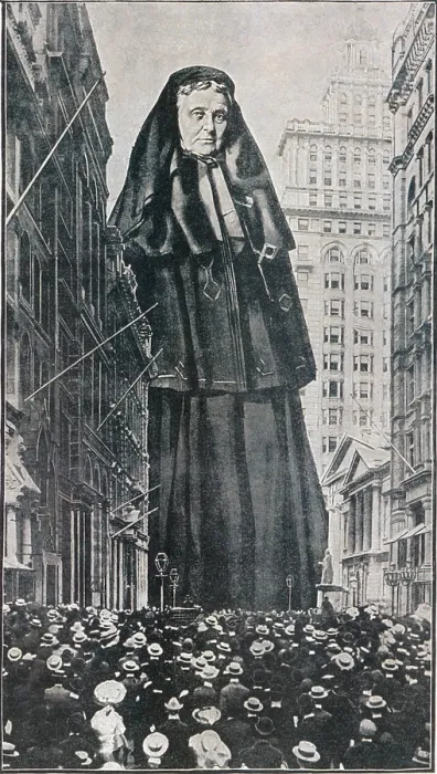 Framed Print : WHAT WILL AUNT HETTY DO WITH WALL STREET NOW Is the title of an illustration on page five of THE WORLD MAGAZINE August 5 1906 Framed Print : WHAT WILL AUNT HETTY DO WITH WALL STREET NOW Is the title of an illustration on page five of THE WORLD MAGAZINE August 5 1906
