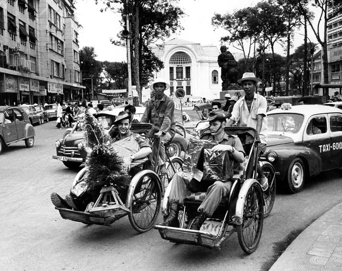 Framed Print : Australian Soldiers are taken in Pedicabs through the streets of Saigon to do their Christmas shopping. Saigon, Vietnam, 12-19-1966.. Courtesy: CSU Archives / Everett Collection Framed Print : Australian Soldiers are taken in Pedicabs through the streets of Saigon to do their Christmas shopping. Saigon, Vietnam, 12-19-1966.. Courtesy: CSU Archives / Everett Collection