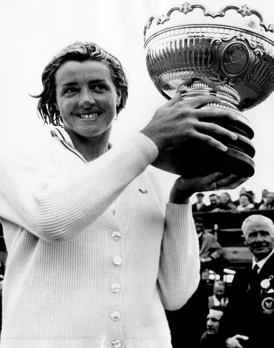 Framed Print : Australian Tennis player Margaret Court hold up British Hard Courts trophy after defeating Vinnie Shaw of Great Britian in women's singles. 5 / 3 / 69