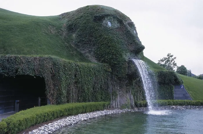 Framed Print : AUSTRIA. Wattens. Swarovski Kristallwelten Park (Crystal Worlds). Fountain designed by Andr Heller (1995). AISA / Everett Collection**US SALES ONLY**