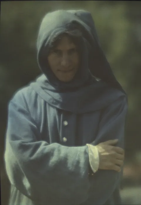 Framed Print : Autochrome, early color photography, by Arnold Genthe. Photo subject is American poet, Percy MacKaye (1875-1956), in role of Alwyn, the poet, a character in his play SANCTUARY