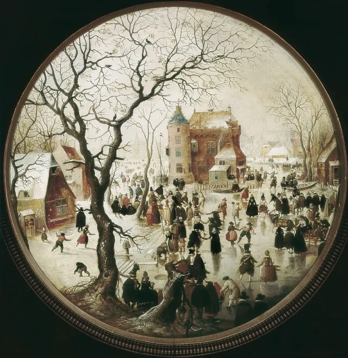 Framed Print : Avercamp, Hendrik (van) (1585-1634). A Winter Scene with Skaters near a Castle. 1608 - 1609. Renaissance art. Quattrocento. Oil on wood. UNITED KINGDOM. London. National Gallery Framed Print : Avercamp, Hendrik (van) (1585-1634). A Winter Scene with Skaters near a Castle. 1608 - 1609. Renaissance art. Quattrocento. Oil on wood. UNITED KINGDOM. London. National Gallery
