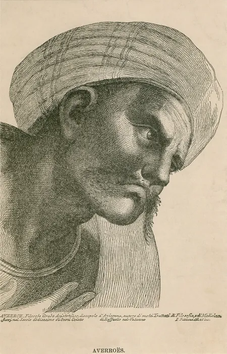 Framed Print : Averroes (1126-98), Moorish Islamic philosopher and physician. His commentaries on Aristotle were translated into Latin and greatly influenced late Medieval humanism