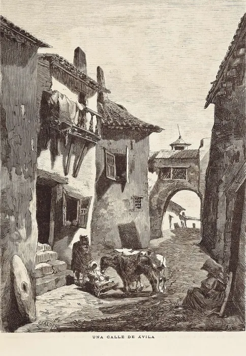 Framed Print : Avila (19th c.). Street. Etching. SPAIN. Madrid. National Library. AISA / Everett Collection**US SALES ONLY** Framed Print : Avila (19th c.). Street. Etching. SPAIN. Madrid. National Library. AISA / Everett Collection**US SALES ONLY**