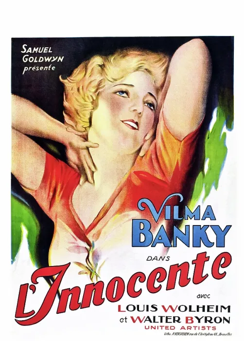 Framed Print : THE AWAKENING, (aka L'INNOCENTE), Vilma Banky on Belgian poster art, 1928