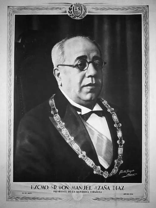 Framed Print : AZAAManuel (1880-1940). Spanish Republican politician and man of letters. President of the Republic (1936-1939). Portrait of Manuel Azaa as a President (May 101936) Framed Print : AZAAManuel (1880-1940). Spanish Republican politician and man of letters. President of the Republic (1936-1939). Portrait of Manuel Azaa as a President (May 101936)