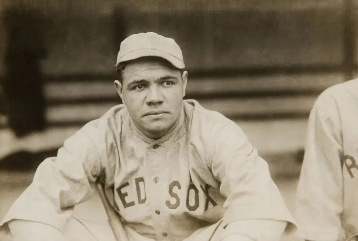 Framed Print : Babe Ruth when he played for the Boston Red Soxs, ca. 1919. (BSLOC_2015_17_22)