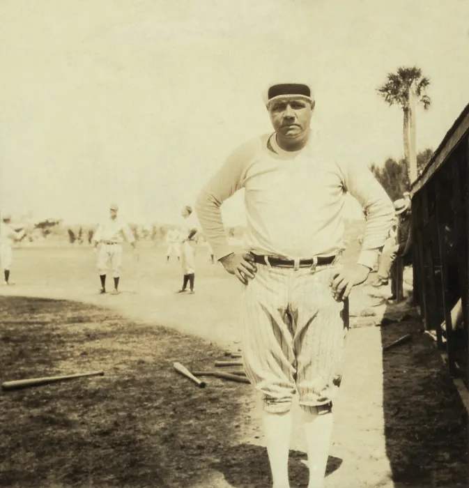 Framed Print : Babe Ruth, at Spring training in St. Petersburg, Florida, 1930. (BSLOC_2015_17_30)