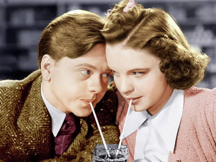 Framed Print : BABES IN ARMS, from left: Mickey Rooney, Judy Garland, 1939