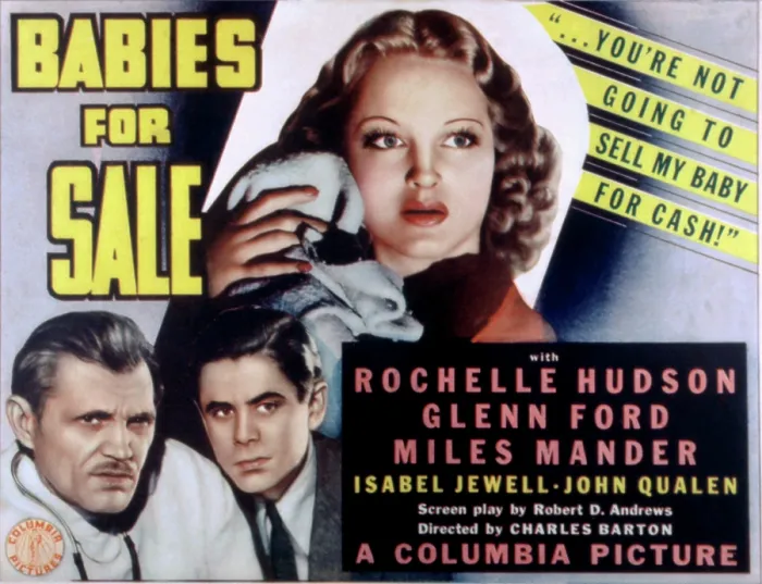 Framed Print : BABIES FOR SALE, Glenn Ford (center), 1940 Framed Print : BABIES FOR SALE, Glenn Ford (center), 1940