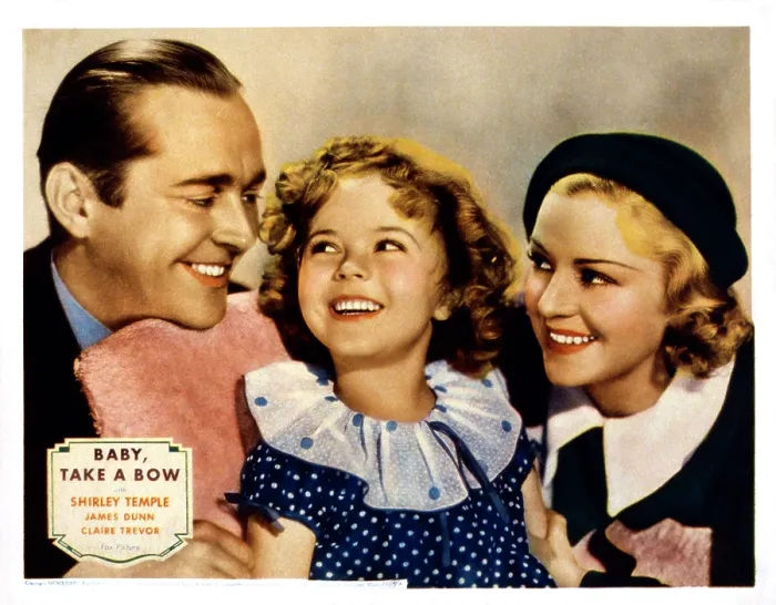 Framed Print : BABY TAKE A BOW, US lobbycard, from left, James Dunn, Shirley Temple, Claire Trevor, 1934, TM & Copyright 20th Century Fox Film Corp. / courtesy Everett Collection