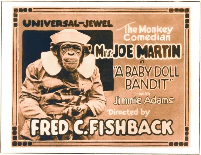 Framed Print : A BABY DOLL BANDIT, Joe Martin on title lobbycard, 1920