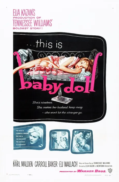 Framed Print : BABY DOLL, Carroll Baker (top and bottom left), 1956 Framed Print : BABY DOLL, Carroll Baker (top and bottom left), 1956