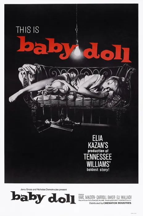 Framed Print : BABY DOLL, US poster art, Carroll Baker, 1956