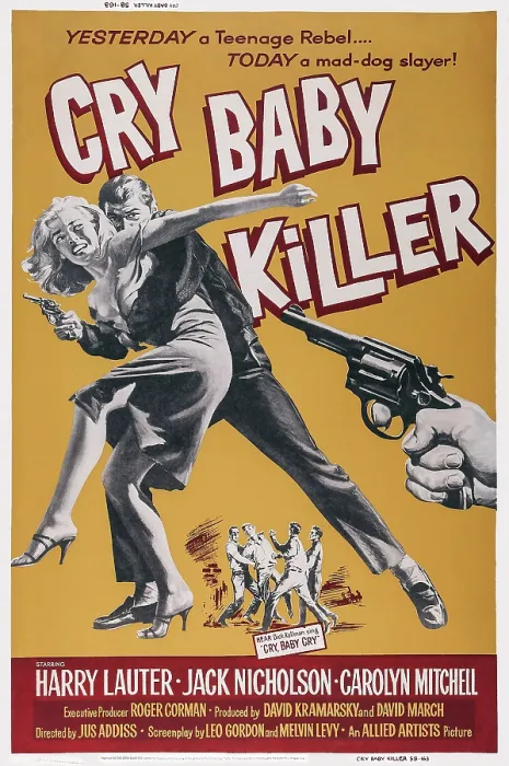 Framed Print : CRY BABY KILLER, US poster, 1958