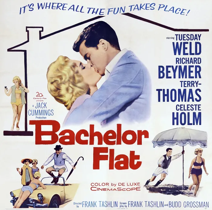 Framed Print : BACHELOR FLAT, US poster art, from left: Tuesday Weld, Richard Beymer, 1962, TM & Copyright 20th Century Fox Film Corp. All rights reserved / Courtesy: Everett Collection