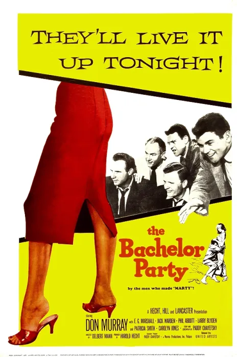 Framed Print : THE BACHELOR PARTY, US poster, Don Murray (far right), 1957