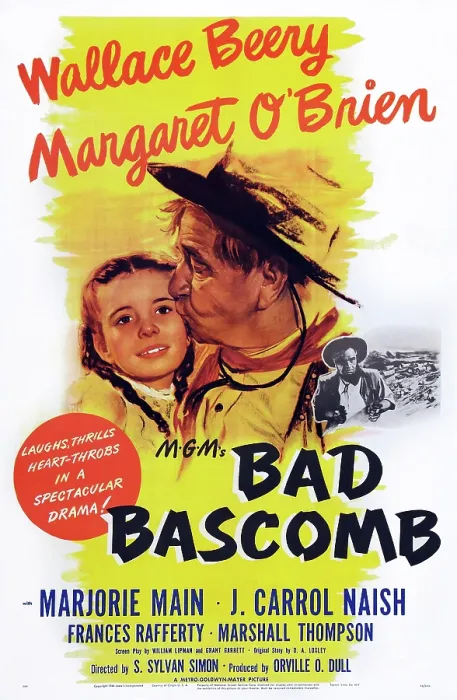 Framed Print : BAD BASCOMB, US poster, from left: Margaret O'Brien, Wallace Beery, 1946 Framed Print : BAD BASCOMB, US poster, from left: Margaret O'Brien, Wallace Beery, 1946