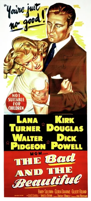 Framed Print : THE BAD AND THE BEAUTIFUL, Lana Turner, Kirk Douglas, 1952, poster art Framed Print : THE BAD AND THE BEAUTIFUL, Lana Turner, Kirk Douglas, 1952, poster art