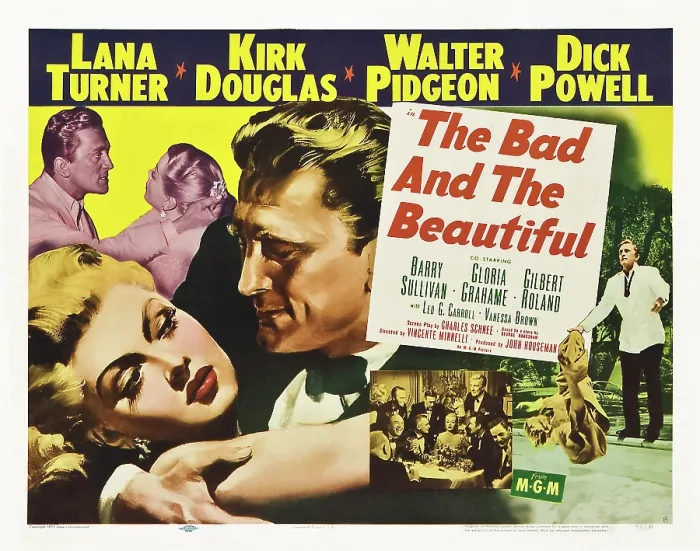 Framed Print : THE BAD AND THE BEAUTIFUL, from left: Kirk Douglas, Lan Turner, Lana Turner, Kirk Douglas, far right: Kirk Douglas, 1952