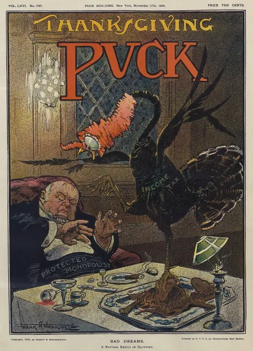 Framed Print : BAD DREAMS a 1909 cartoon shows a sleeping wealthy Protected Monopolist Framed Print : BAD DREAMS a 1909 cartoon shows a sleeping wealthy Protected Monopolist