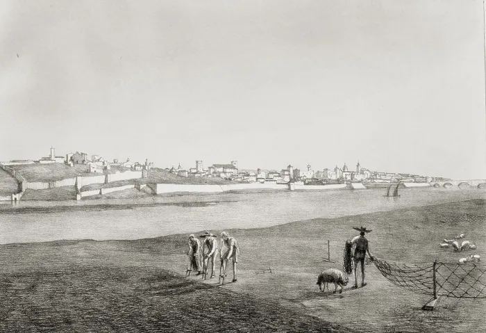 Framed Print : Badajoz (1812). Litography. SPAIN. Madrid. National Library. AISA / Everett Collection (95060)**US SALES ONLY**
