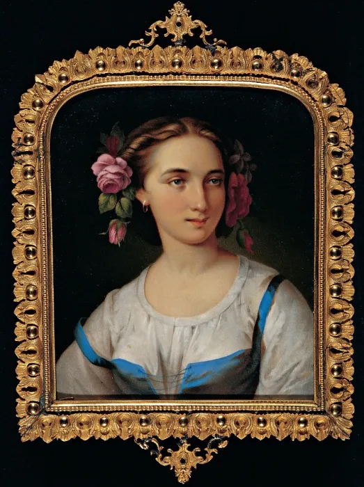 Framed Print : Bagatti Valsecchi Pietro, Bust of Young Woman, 1862, 19th Century, enamel on porcelain, Italy, Lombardy, Milan Framed Print : Bagatti Valsecchi Pietro, Bust of Young Woman, 1862, 19th Century, enamel on porcelain, Italy, Lombardy, Milan