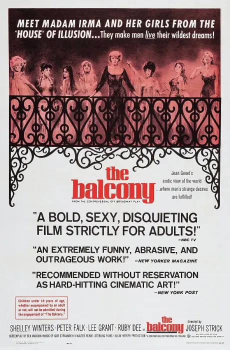 Framed Print : THE BALCONY, US poster art, center: Shelley Winters, 1963