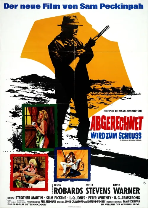 Framed Print : THE BALLAD OF CABLE HOGUE, German poster art, 1970