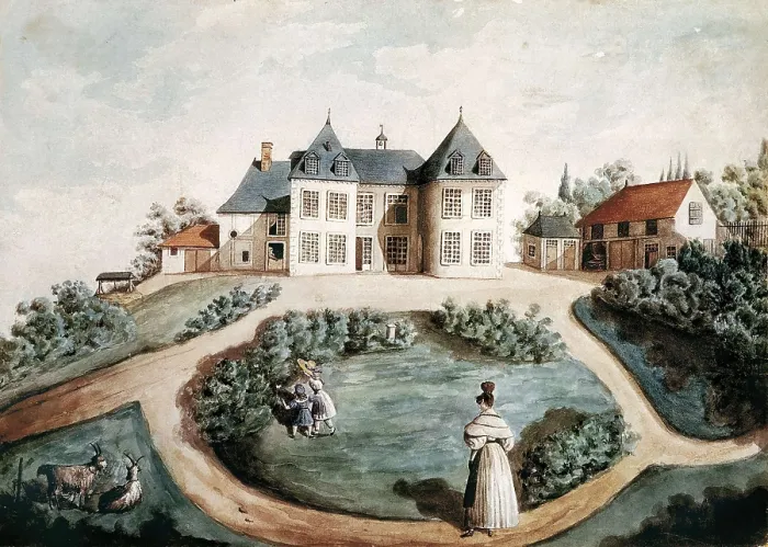Framed Print : BALZAC, Honor de (1799-1850). Illustration for the novel 'Le Lys dans la Valle'. Attributed to Marie du Fresnay, a writer's friend. Painting. FRANCE. Paris