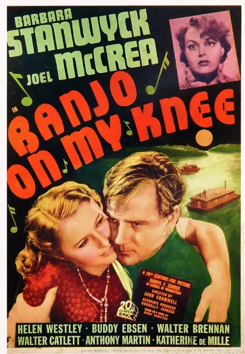 Framed Print : BANJO ON MY KNEE, US poster art, top: Katherine DeMille; bottom from left: Barbara Stanwyck, Joel McCrea, 1936 Framed Print : BANJO ON MY KNEE, US poster art, top: Katherine DeMille; bottom from left: Barbara Stanwyck, Joel McCrea, 1936