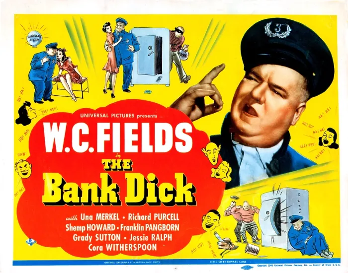Framed Print : THE BANK DICK, US poster, right: W.C. Fields on title card, 1940 Framed Print : THE BANK DICK, US poster, right: W.C. Fields on title card, 1940