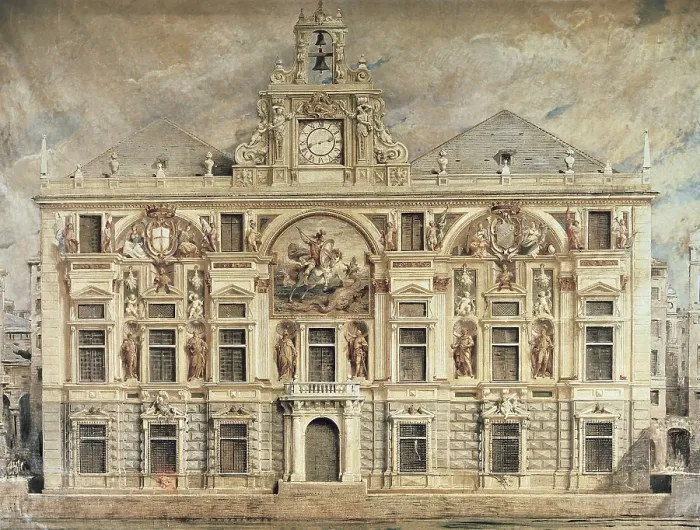 Framed Print : Bank of San Giorgio in Genoa (16th c.). ITALY. Genoa. Bank of San Giorgio. AISA / Everett Collection**US SALES ONLY**