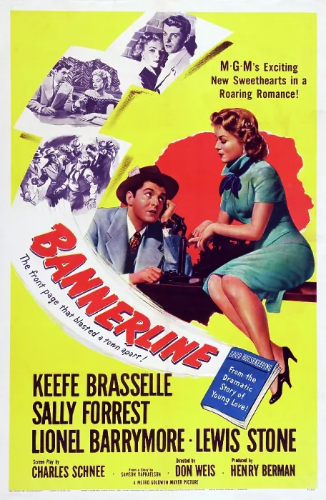 Framed Print : BANNERLINE, US poster art, from left: Keefe Brasselle, Mari Blanchard, 1951 Framed Print : BANNERLINE, US poster art, from left: Keefe Brasselle, Mari Blanchard, 1951