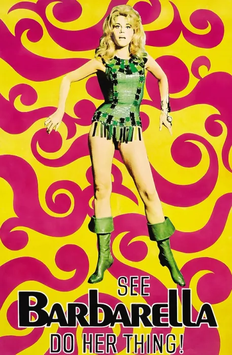 Framed Print : BARBARELLA, Jane Fonda on poster art, 1968