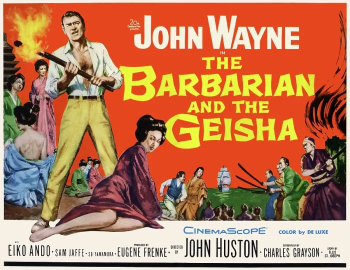 Framed Print : THE BARBARIAN AND THE GEISHA, John Wayne, Eiko Ando, 1958, (c) 20th Century Fox, TM & Copyright / courtesy: Everett Collection Framed Print : THE BARBARIAN AND THE GEISHA, John Wayne, Eiko Ando, 1958, (c) 20th Century Fox, TM & Copyright / courtesy: Everett Collection