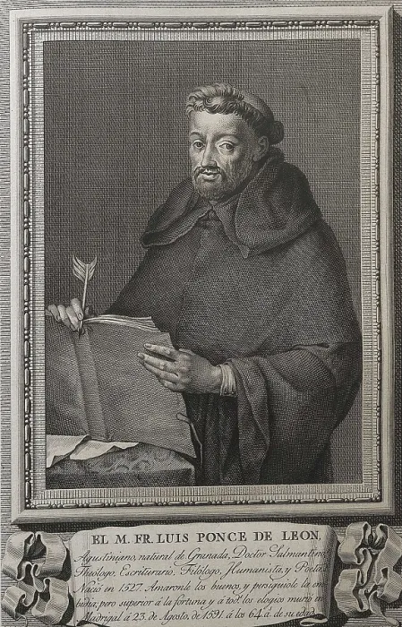 Framed Print : BARCELN, Juan (1739-1801). Portrait of Fray Luis de Leon. 1791. Engraving. SPAIN. Salamanca. Salamanca University Library. AISA / Everett Collection**US SALES ONLY**