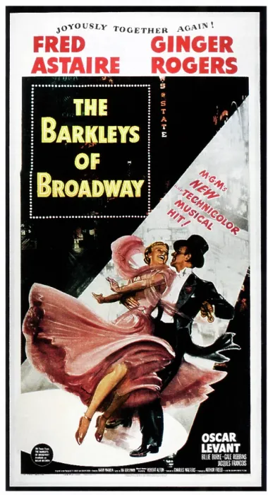 Framed Print : THE BARKLEYS OF BROADWAY, l-r: Ginger Rogers, Fred Astaire on poster art, 1949
