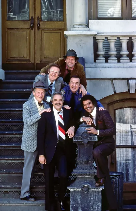 Framed Print : BARNEY MILLER, clockwise from top: Max Gail, Ron Carey, Ron Glass, Hal Linden, James Gregory, Steve Landesberg, 1975-82 Framed Print : BARNEY MILLER, clockwise from top: Max Gail, Ron Carey, Ron Glass, Hal Linden, James Gregory, Steve Landesberg, 1975-82