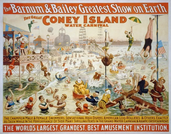 Framed Print : Barnum and Bailey's Great Coney Island Water Carnival at Coney Island, New York Framed Print : Barnum and Bailey's Great Coney Island Water Carnival at Coney Island, New York