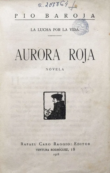 Framed Print : BAROJA NESSI, Po (1872-1956). Frontispiece from the edition of 'Red Dawn' of 1918. AISA / Everett Collection**US SALES ONLY**