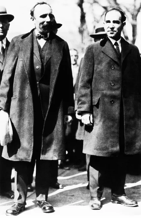 Framed Print : Bartolomeo Vanzetti (left) and Nicola Sacco, principle figures in the murder case of Massachusetts. 1927. - (CSU_2015_5_96)