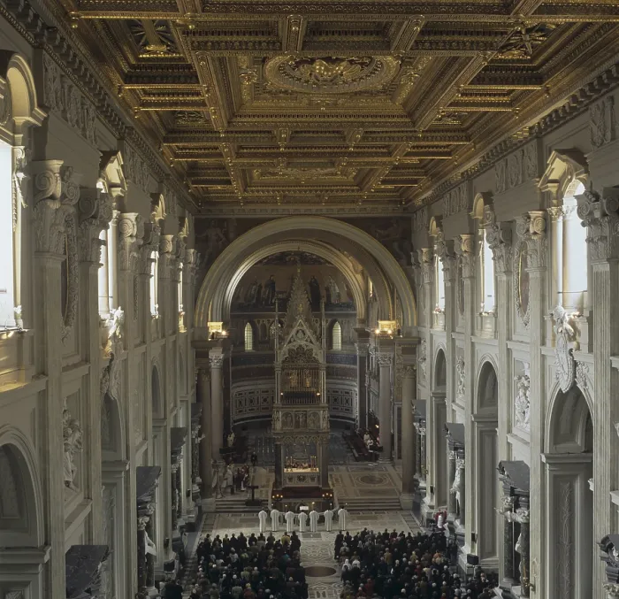 Framed Print : Basilica of Saint Giovanni in Laterano a Roma, by Francesco Castelli detto Borromini, Domenico Fontana, Alessandro Galilei, 1580 - 1599, 16th Century, architecture - Italy, Lazio