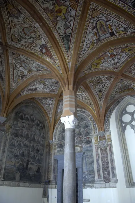 Framed Print : Basilica of San Lorenzo Maggiore. 1270 - 1400. ITALY. Naples. Chapter house decorated with frescoes of Luigi Rodriguez da Messina (or Loise il Siciliano)1608. Gothic art